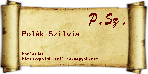 Polák Szilvia névjegykártya