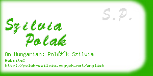 szilvia polak business card